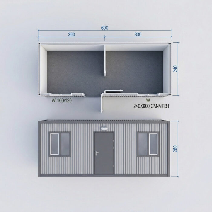 Kontener biurowy 240×600 cm SC-MPB1